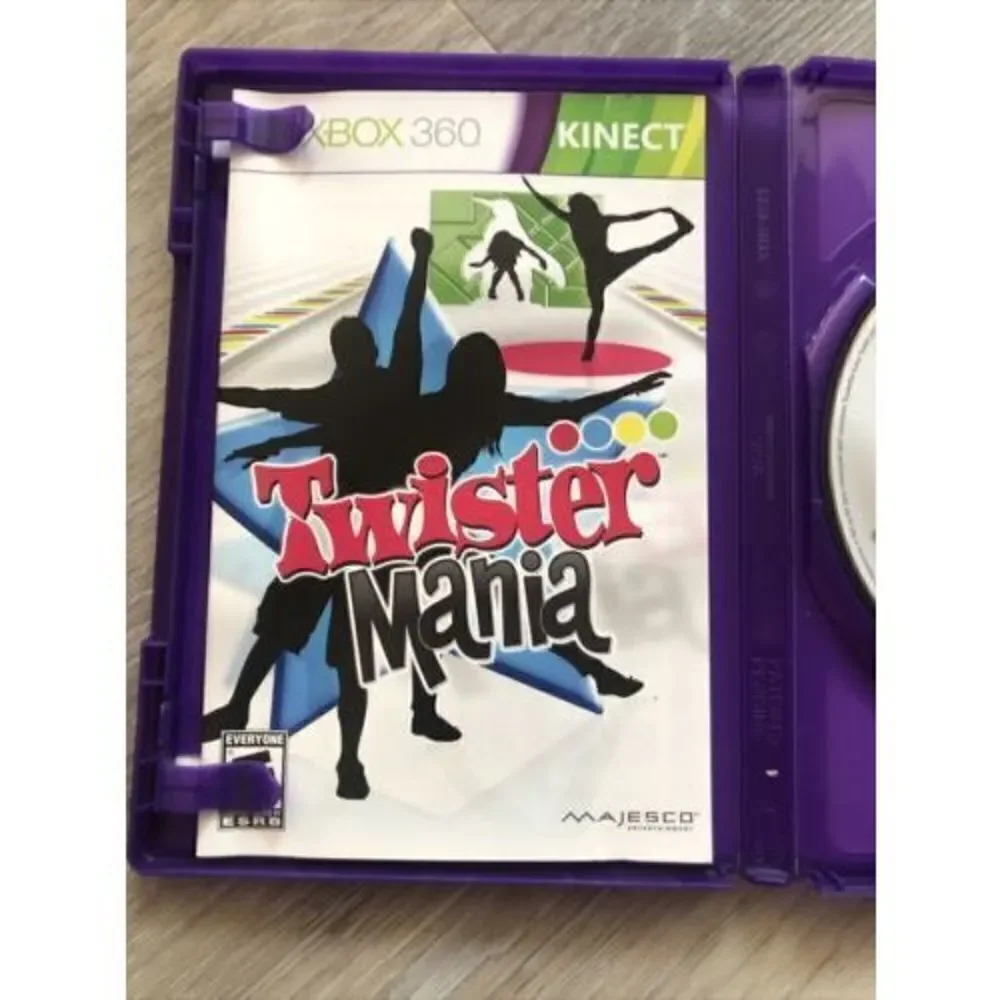 Twister Mania (Microsoft Xbox 360, 2011) With Manual.